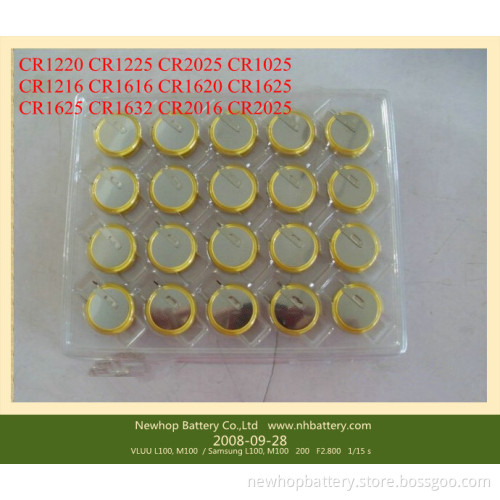 Button Cell Battery Cr1220 3V 38mAh Cr2016 3V Lithium Button Cells for Watch Battery Cr1025 Cr1216 Cr1225 Cr 1616 Cr1620 Cr1625 Cr1632 Cr2016 Cr2025 Cr2030 3.0